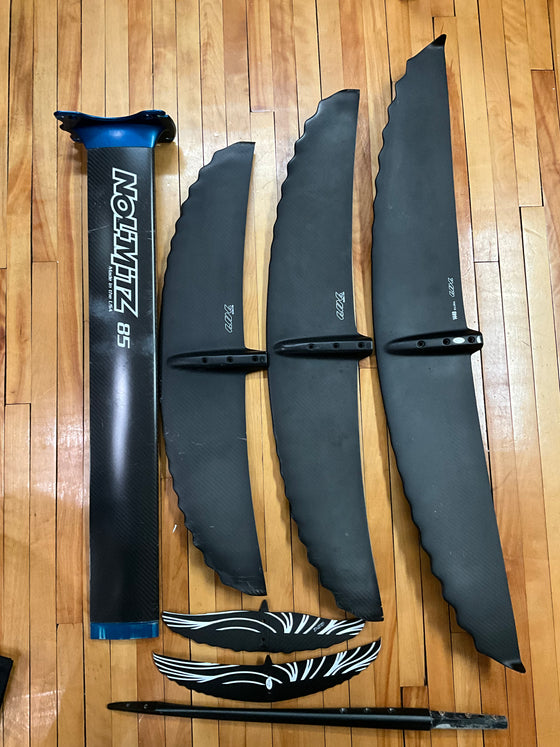 Used Takuma wing foil KUJIRA set 1440-1210-980 stab 220-178